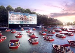 cinéma flottant Paris La Villette pour l'ouverture de Paris Plages