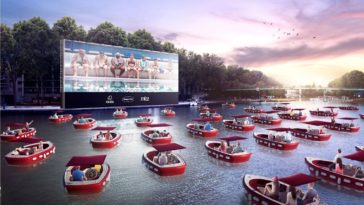 cinéma flottant Paris La Villette pour l'ouverture de Paris Plages